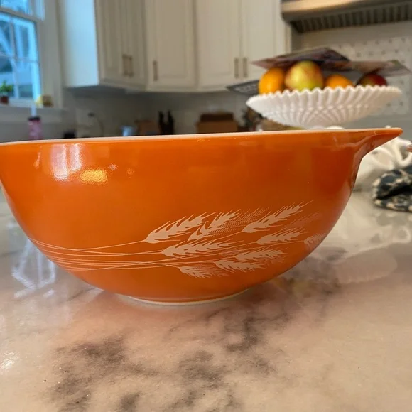 Vintage PYREX Autumn Harvest Wheat Bowl Set